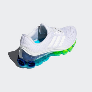 阿迪达斯官网 adidas Microbounce 男女跑步运动鞋FZ0710 白色/绿色/蓝色 38.5(235mm)