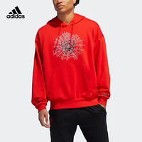 阿迪达斯官网 adidas DM PO HOODIE 男装秋季篮球运动套头衫GE4146 亮粉红荧光 A/L(180/100A)