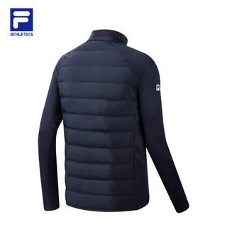 FILA ATHLETICS 斐乐 男子羽绒服2020冬新款白鹅绒轻薄羽绒外套男 RD宝蓝-NV 170/92A/M