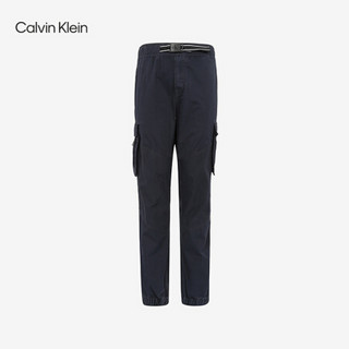 CK Jeans 2020秋冬款 男装时尚撞色搭扣腰带休闲裤 J315753 CHW-藏蓝色 M