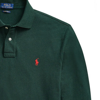 Ralph Lauren/拉夫劳伦男装 经典款定制修身长袖Polo衫11336 D08-绿色 S