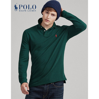 Ralph Lauren/拉夫劳伦男装 经典款定制修身长袖Polo衫11336 D08-绿色 S