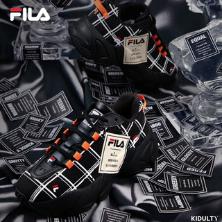 FILA x MIHARA 男鞋 斐乐官方 ADE男子复古跑步鞋老爹鞋2020秋季新款潮鞋时尚休闲鞋 黑色-BK 40