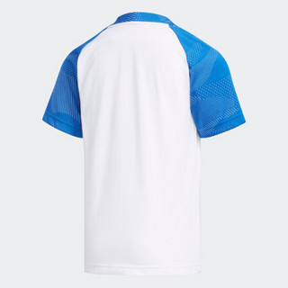 阿迪达斯官方 adidas LB SS TEE 34 SE 小童训练短袖针织套装DW4097 白/蓝 黑/白 128CM