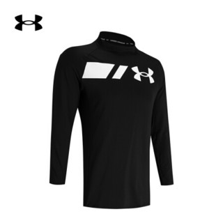 安德玛官方UA ColdGear男子高领运动长袖T恤Under Armour1357359 黑色001 L