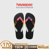 Havaianas哈唯纳Top Pride Strap2020秋季新款时尚简约外穿人字拖 0090-黑色 39