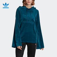 adidas 阿迪达斯 ORIGINALS 大logo柔软舒适女连帽卫衣套头衫简约舒适