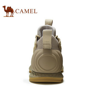 骆驼（CAMEL） 男鞋潮流百搭中帮牛皮工装休闲靴 A042541490 沙色 41