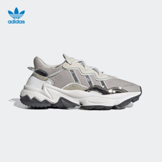 阿迪达斯官网 adidas 三叶草 OZWEEGO TR W 女鞋经典运动鞋FV9763 灰白/白/银金属 38.5(235mm)