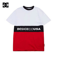 DCSHOES 2020春夏新款男子撞色纯棉休闲运动短袖T恤 EDYKT03493 白夹色-WBB0 S