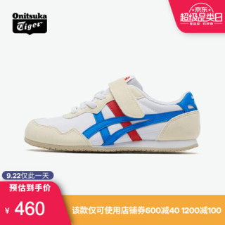 Onitsuka Tiger鬼塚虎 时尚粘扣中童鞋 SERRANO PS 1184A086-100 白色 35