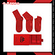 KAPPA卡帕本命年鼠年男士红色袜子棉袜短袜中筒袜（3双装） 礼盒