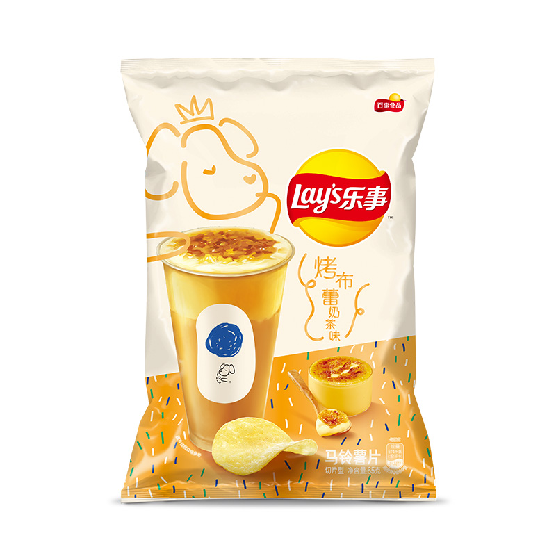 乐事薯片烤布蕾奶茶味65g