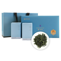 徽六 六安瓜片 茶叶绿茶礼盒装120g 手工安徽原产地春茶 2020年新茶中华老字号国风蓝系列礼盒装 *2件