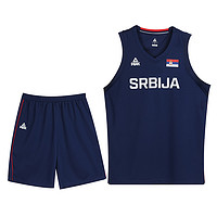 匹克“塞尔维亚”篮球运动套装透气舒适宽松实战运动夏季短袖套装