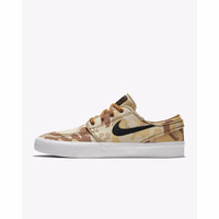 耐克NIKE男鞋时尚迷彩印花滑板鞋帆布鞋女鞋情侣鞋SB Zoom运动休闲鞋 春夏 AQ7878 Beige/Brown/White/Black M 5.5/W 7