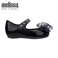 mini melissa 梅丽莎  sweet VI2020春夏新品小童平底单鞋32718 黑色/米色 内长15.5cm