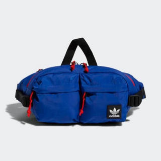 Adidas阿迪达斯男士城市休闲时尚百搭单肩斜挎包小腰包胸包CM3818 Blue OSFA