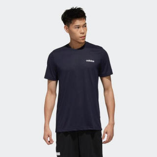 Adidas阿迪达斯男士净版纯色打底衫短袖T恤透气吸汗运动上衣FL8549 Blue 4XL