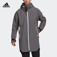 阿迪达斯官网adidas 男装秋季户外运动连帽夹克外套GE7794 淡灰 A/XS(170/88A)