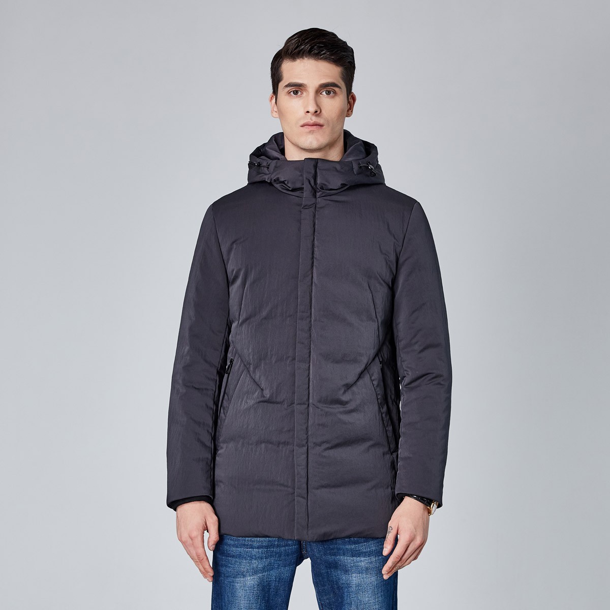 pierre cardin 皮尔·卡丹 23c3924314 连帽中长款羽绒服