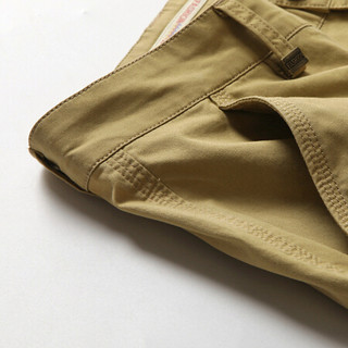 吉普(JEEP)短裤男直筒宽松舒适休闲棉质弹力五分裤2020年夏季款F-1125 军绿 36