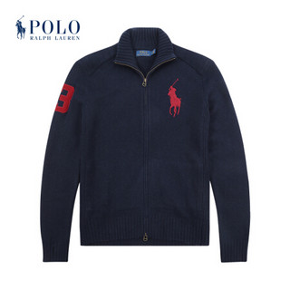 Ralph Lauren/拉夫劳伦男装 经典款全拉链羊毛衫12589 410-海军蓝 S