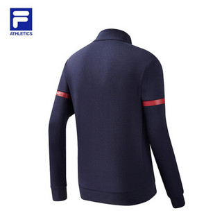 FILA ATHLETICS 斐乐男士针织外套2020秋冬新款运动外套男 RD宝蓝-NV 185/104A/XXL