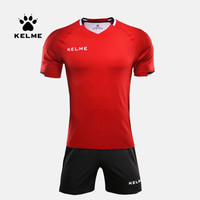 KELME卡尔美 足球服套装男短袖比赛训练 定制队服官方旗舰球衣3981509 KMC160028红色 M