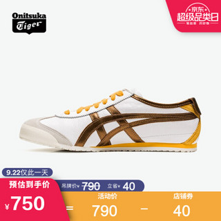 Onitsuka Tiger鬼塚虎男女鞋运动休闲鞋经典MEXICO 66 METALLIC PACK 白色-100 38