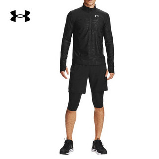 安德玛官方UA Qualifier男子1/2拉链运动长袖T恤Under Armour1356169 黑色001 3XL