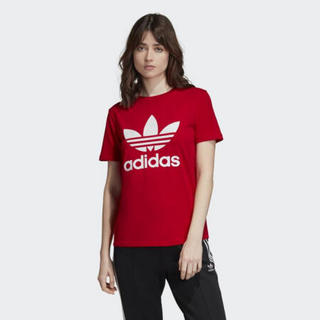 ADidas阿迪达斯女款T恤透气休闲运动短袖ED7493 Scarlet XS