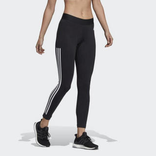 ADidas阿迪达斯女士紧身裤跑步训练运动长裤弹性柔软显瘦DU0007 Black / White M