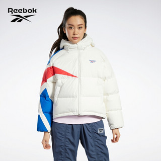 Reebok锐步 运动经典W CL VT SHORT DOWN女子羽绒夹克 GE1900_白色/蓝色/红色 A/L