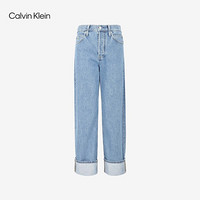 CK Jeans 2020秋冬款 女装CK高腰宽松牛仔裤 J216200 1A4-蓝色 26