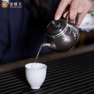 金镶玉 非遗 全手工壶镶嵌茶具 君子壶