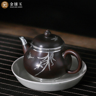 金镶玉 非遗 全手工壶镶嵌茶具 君子壶