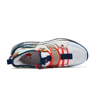 乔丹 男鞋跑步鞋厚底减震气垫运动鞋 XM4590239 白色/天际蓝 44