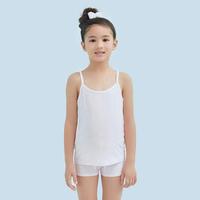 Aimer 爱慕 kids爱慕儿童背心吊带莫代尔女孩女童纯色打底内搭外穿AK1111101白色160
