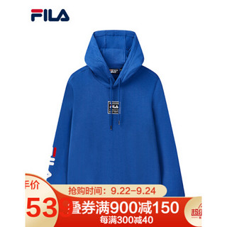 FILA 斐乐官方男子连帽卫衣 2020年秋冬新款休闲简洁连帽卫衣潮 钻蓝-BU 185/104A/XXL