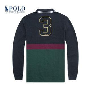 Ralph Lauren/拉夫劳伦男装 经典款棉质长袖Polo衫12654 300-绿色 M