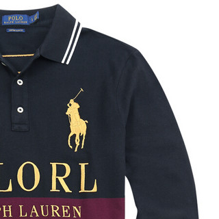 Ralph Lauren/拉夫劳伦男装 经典款棉质长袖Polo衫12654 300-绿色 M