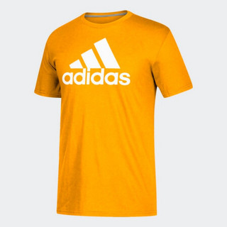 Adidas阿迪达斯男士经典款logo印花夏季舒适清凉短袖休闲T恤基础打底衫GL3505 DARK NAVY S
