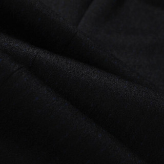 HLA海澜之家大衣男2020冬季隐约条纹西装领羊毛单排扣中长款外套HWDAD4Q016A黑色条纹(16)175/92A(50)