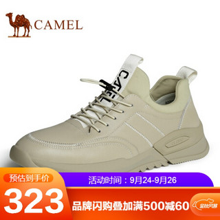 骆驼（CAMEL） 潮流运动鞋百搭舒适男士低帮休闲鞋 A032252040 杏色 40