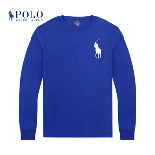 Ralph Lauren/拉夫劳伦男装 经典款棉质长袖圆领T恤12652 400-蓝色 L