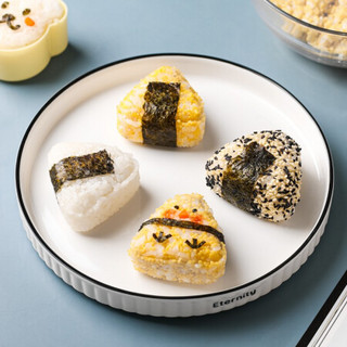 川岛屋日式三角饭团模具创意儿童宝宝米饭团模具做寿司的工具家用 小熊+爱心饭团模具(送饭勺)