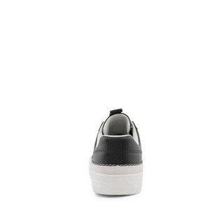 Kappa卡帕BANDA串标板鞋2020新款情侣男女皮面休闲鞋运动鞋小白鞋K0AZ5CC31 黑色/韩国白-990 43