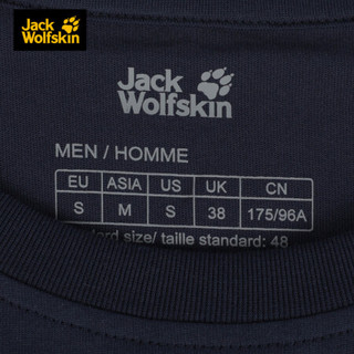 Jack Wolfskin/狼爪官方T恤男上衣春夏新款户外运动舒适休闲圆领短袖5818373 5818373-1010/蓝色 M