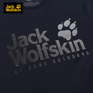 Jack Wolfskin/狼爪官方T恤男上衣春夏新款户外运动舒适休闲圆领短袖5818373 5818373-1010/蓝色 M